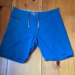 PATAGONIA 38 Blue Lace Up Boardies Board Shorts Nylon